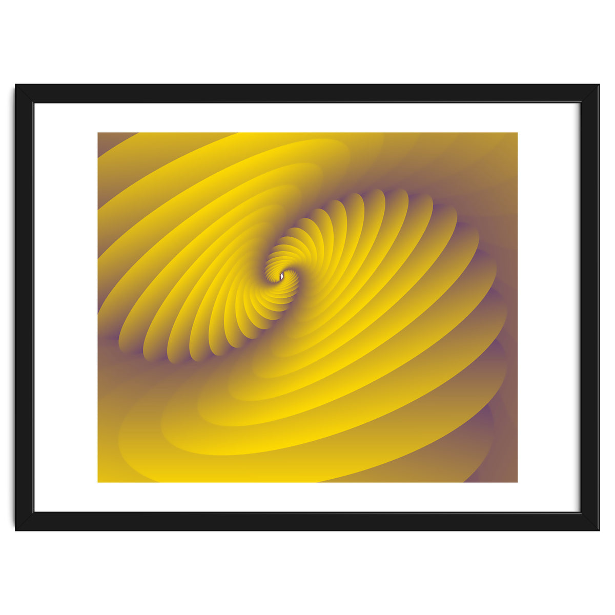 3d Abstract YELLOW Spiral Modern ART