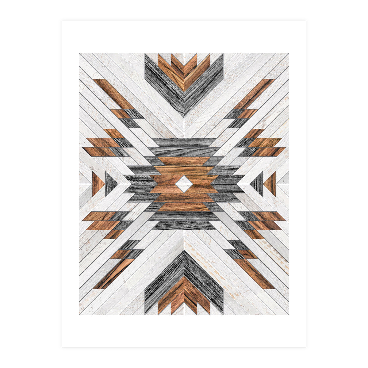 Urban Tribal Pattern No.8 - Aztec - Wood (Print Only)