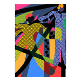 LADIES WEARING YELLOW AND BLUE PATTERNS (Print Only) thumbnail