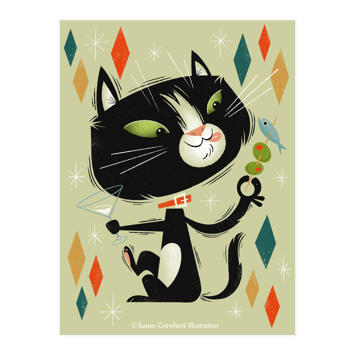 Cat A Tonic Tuxie (Print Only)