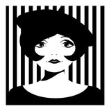 Retro 1960s Young Woman black and white (Print Only) thumbnail