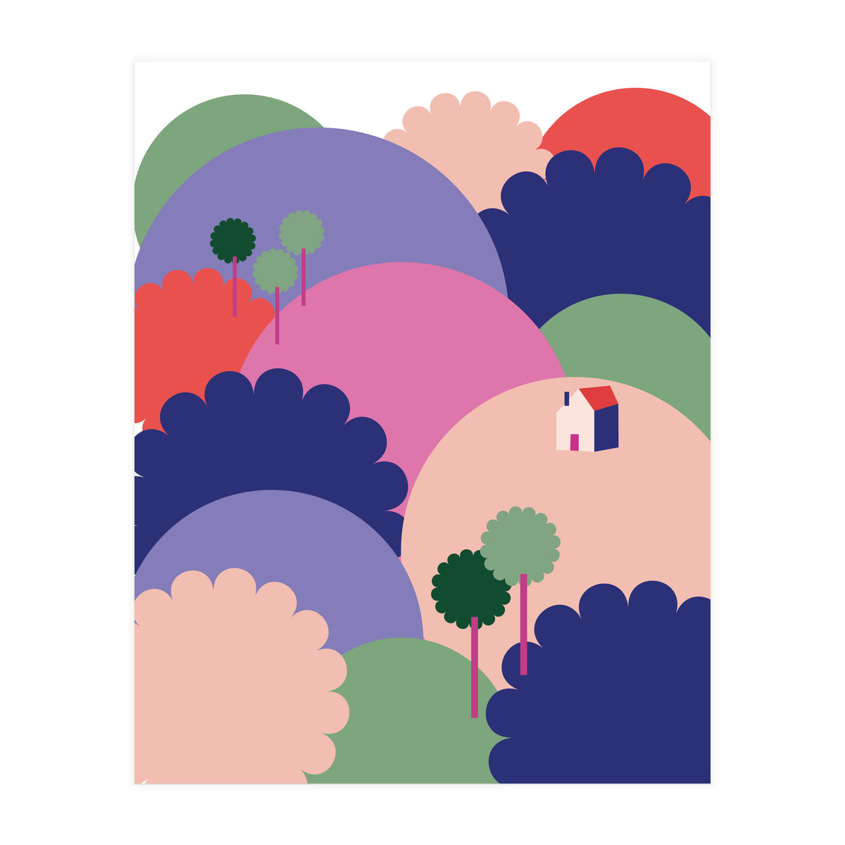 Mediterranean Landscape 1 Rgb  (Print Only)