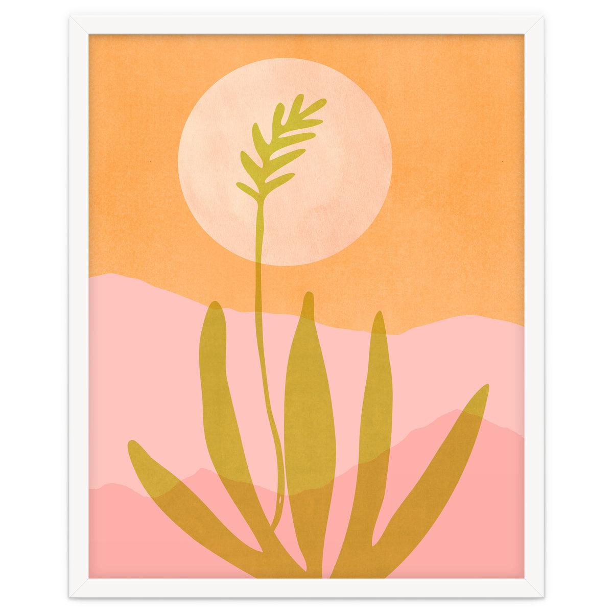 Desert Moon With Agave