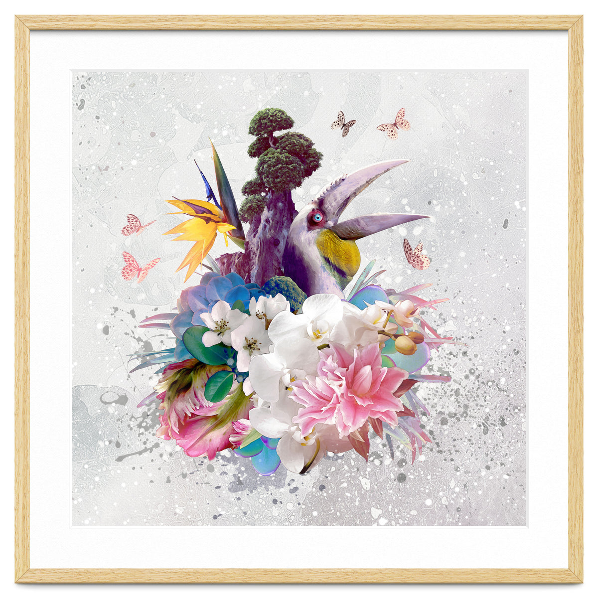 Floral Hornbill Grey