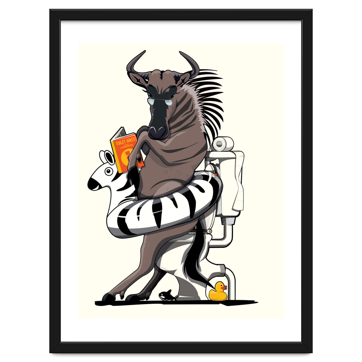 Wildebeest on the toilet, Funny Bathroom Humour