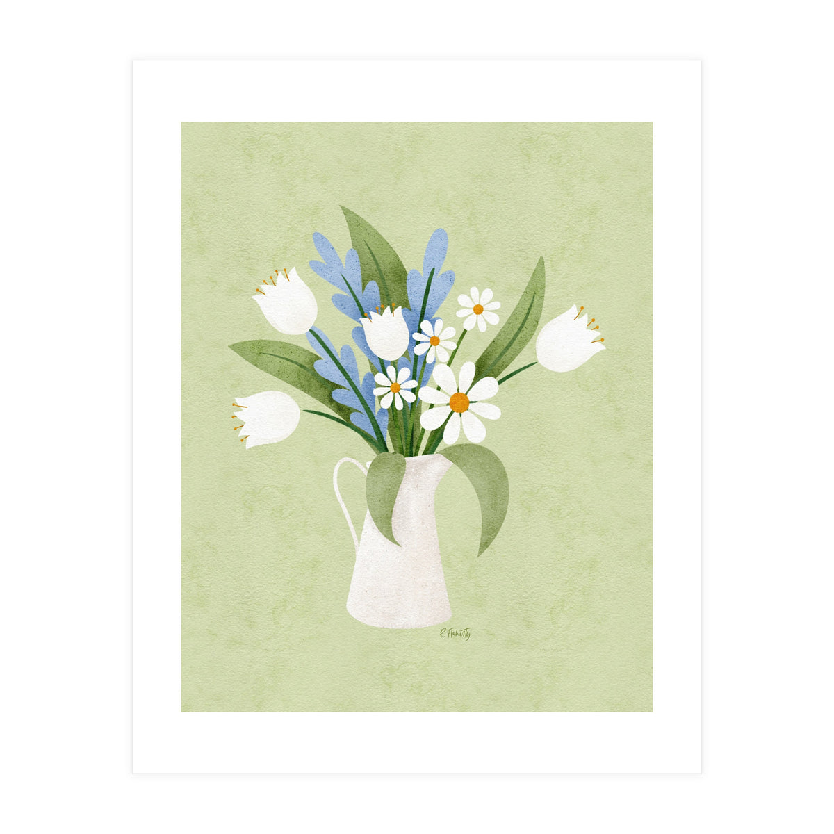 Green Spring Vase (Print Only)