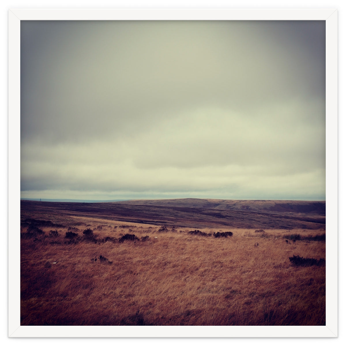 Bleak winter landscape of Saddleworth Moor