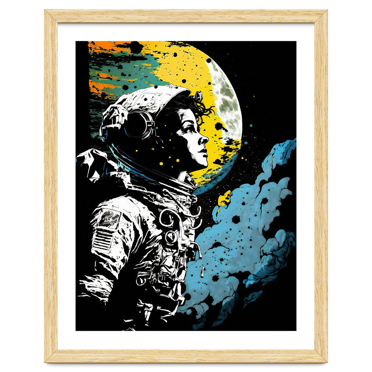 Astronaut Girl Illustration