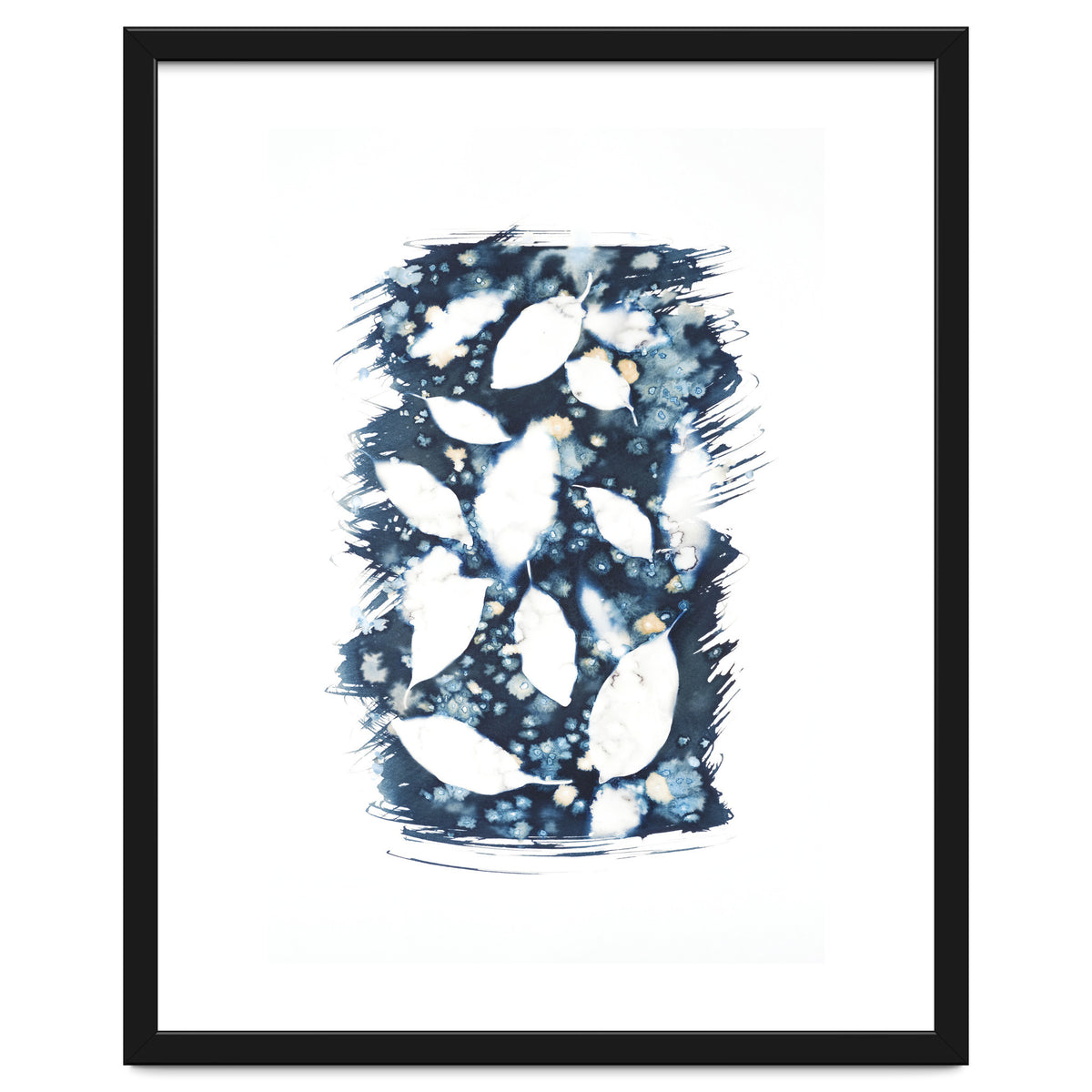 Indigo Blue Botanical Leaves No. 10