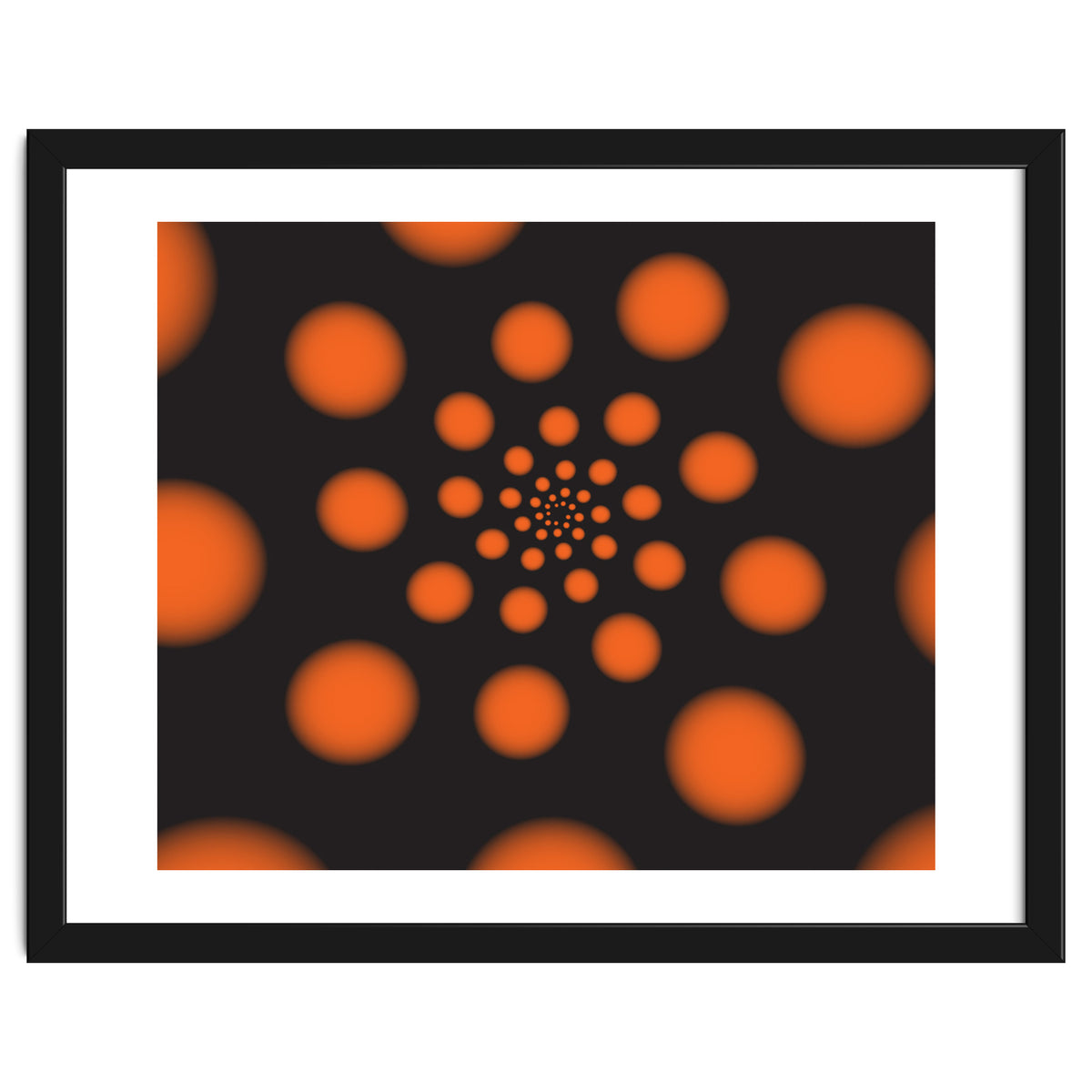 Orange Spiral Dots