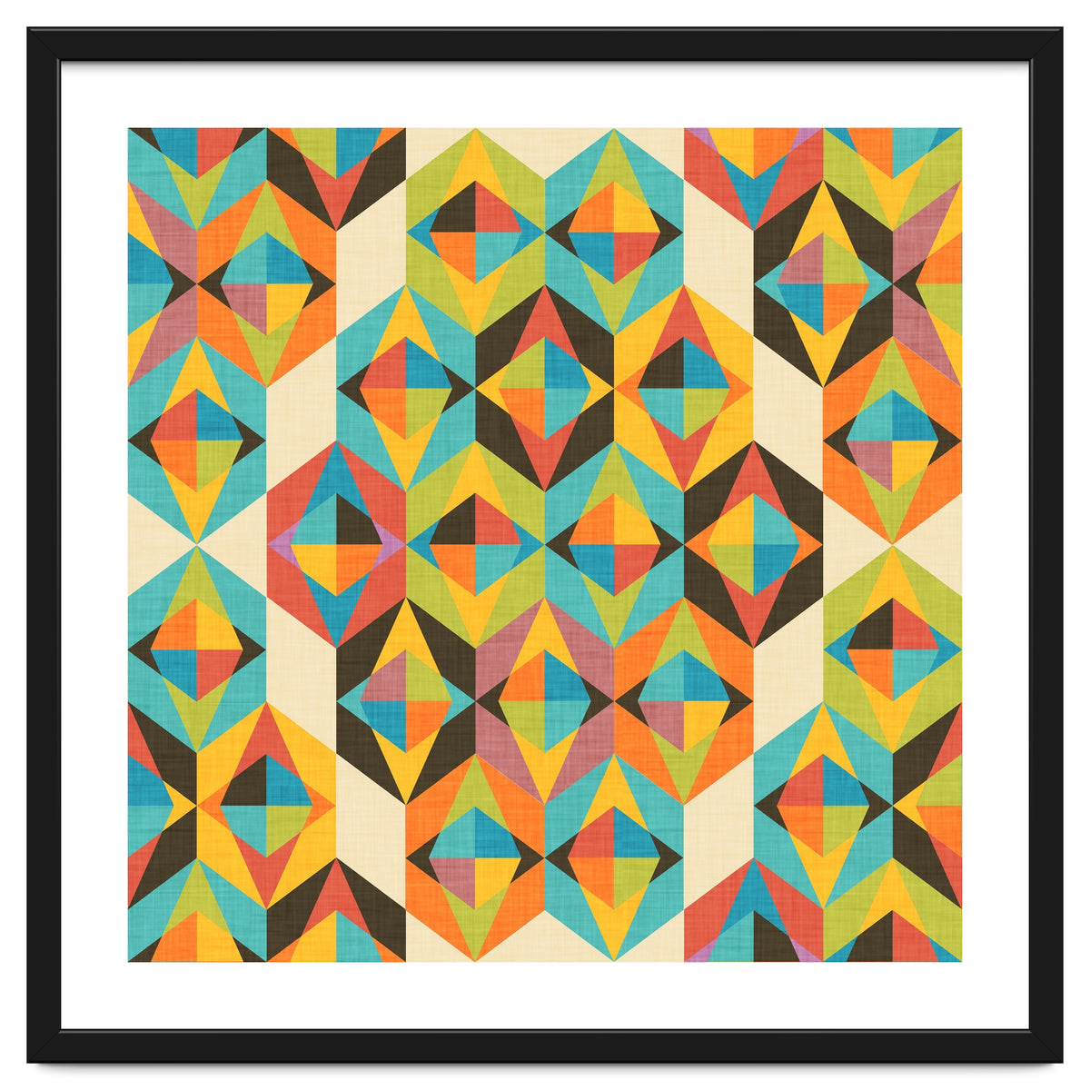 Retro Color Block Kaleidoscopic