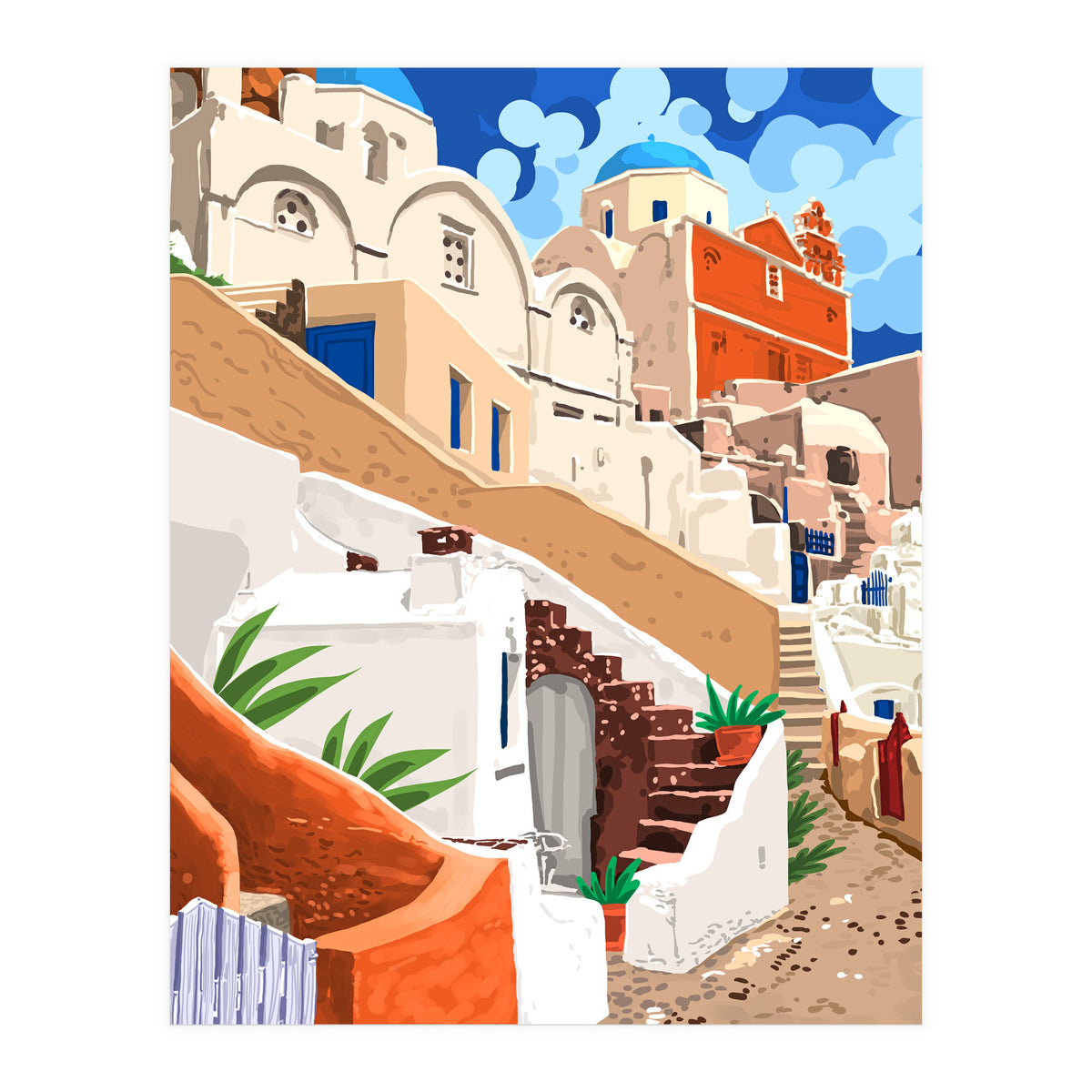 Somewhere Far Far Away | Sicily Italy Greece Architecture | Travel Buildings Beautiful Cityscape (Print Only)