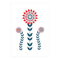 Scandi Folk Flowers  (Print Only)
