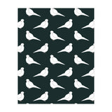 White Bird Pattern On Black (Print Only) thumbnail