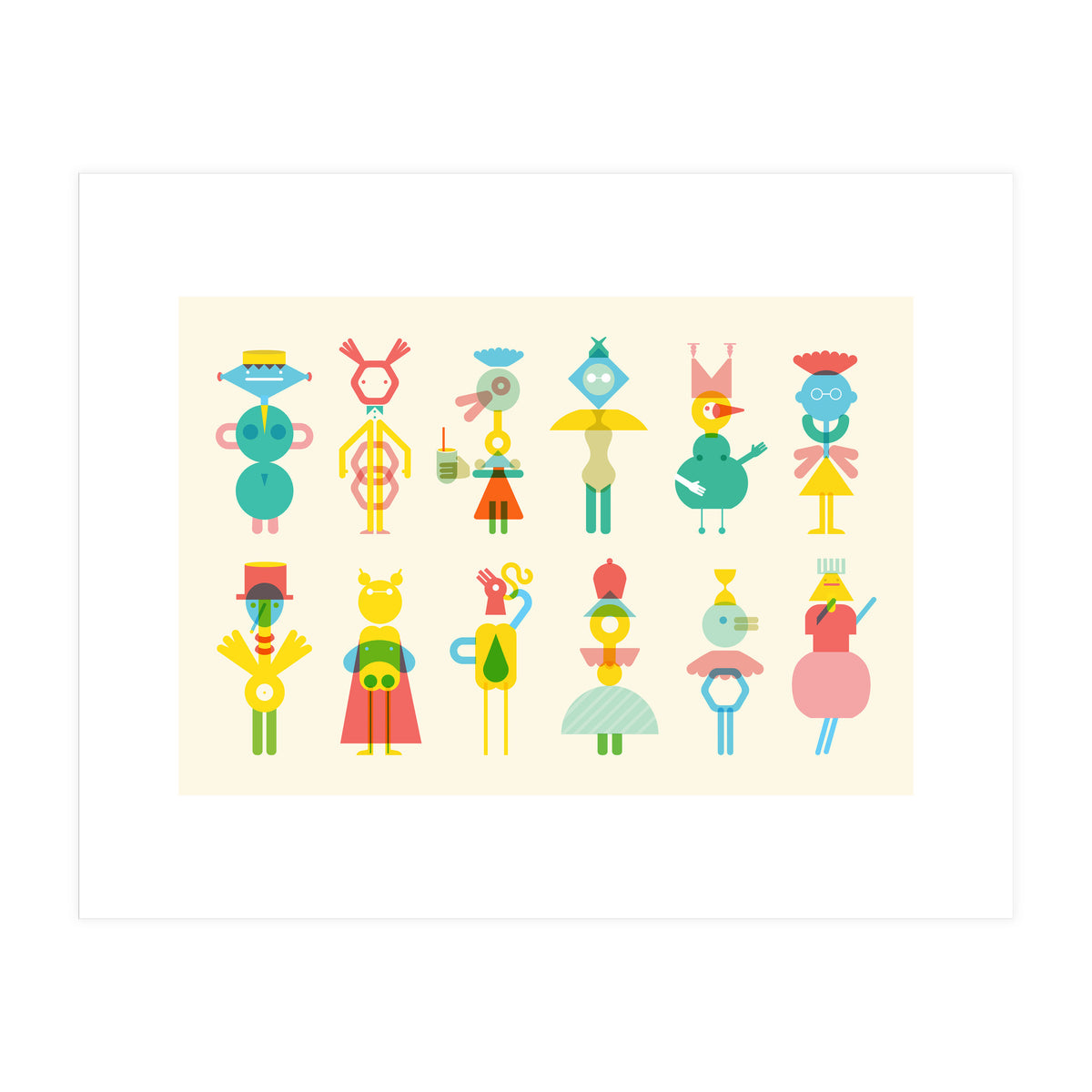 Geometric Friends (Print Only)