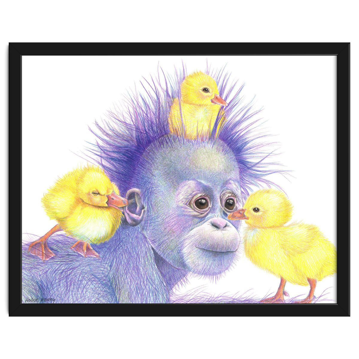Purple Orangutan and Ducks