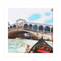 Lovely Gondola Ride Venetian Bridge (Print Only)