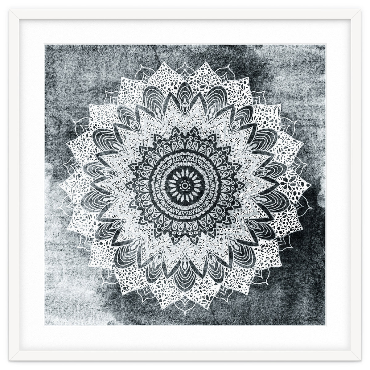 Bohochic Mandala In Gray