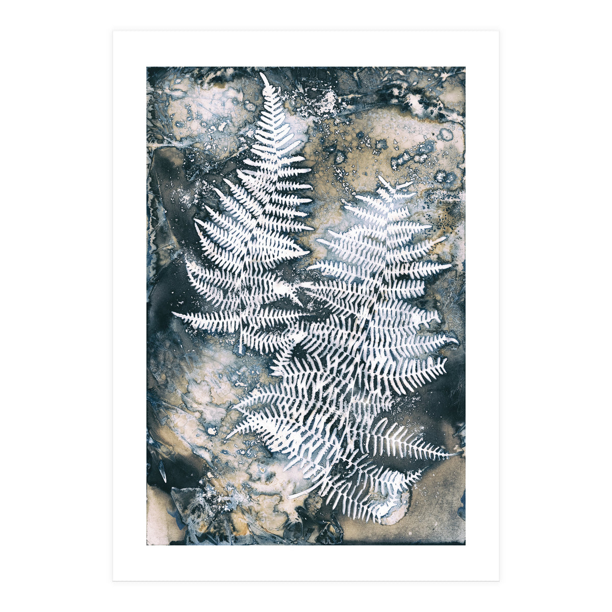 Indigo Blue Botanical Leaves No. 12 (Print Only)