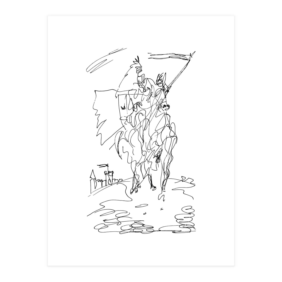 Medieval Rider (Print Only)