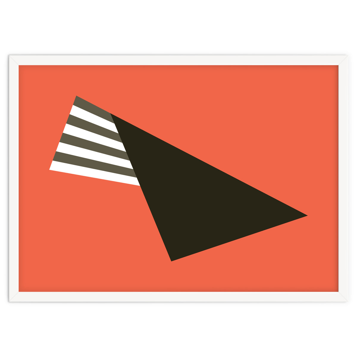 Geometric Shapes No. 75 - pink & stripes