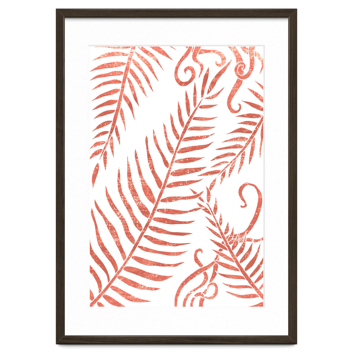 Abstract Terracotta Leaves 2 - Burnt Orange