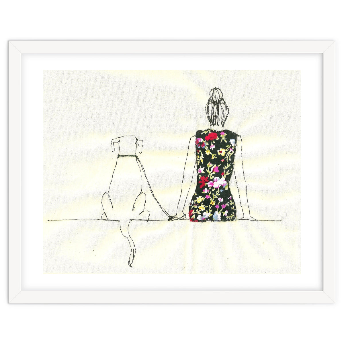 Girl And Dog Print