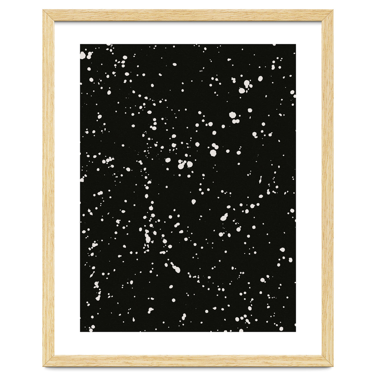 Paint Splatter on Black Background