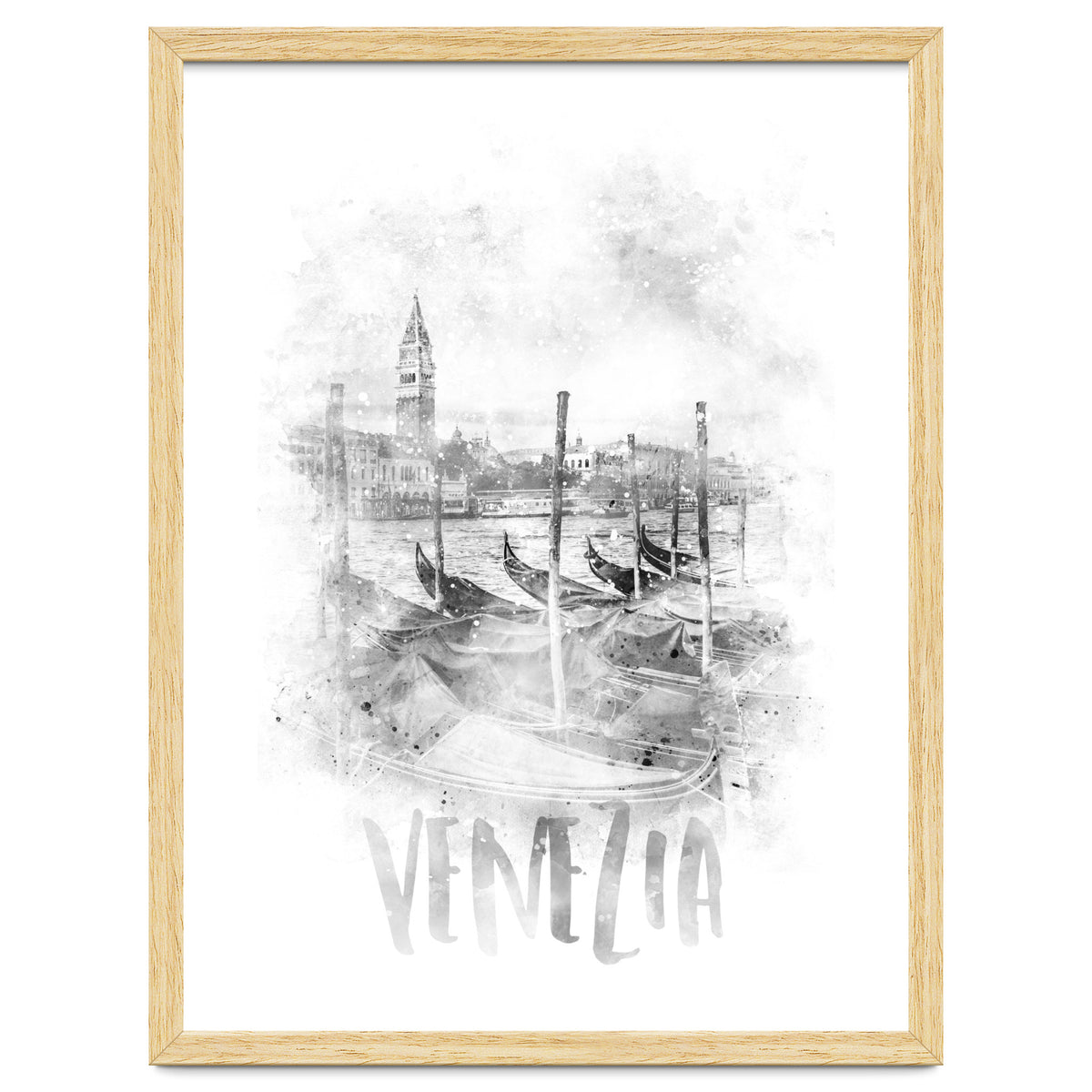 Monochrome Art CANAL GRANDE | watercolor