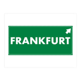 Let`s go to Frankfurt, Germany! Green road sign (Print Only) thumbnail