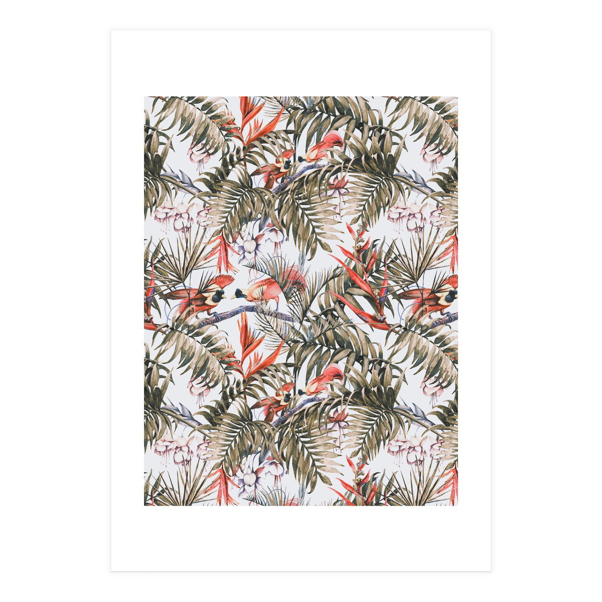 Exotic birds in the jungle paradise (Print Only)
