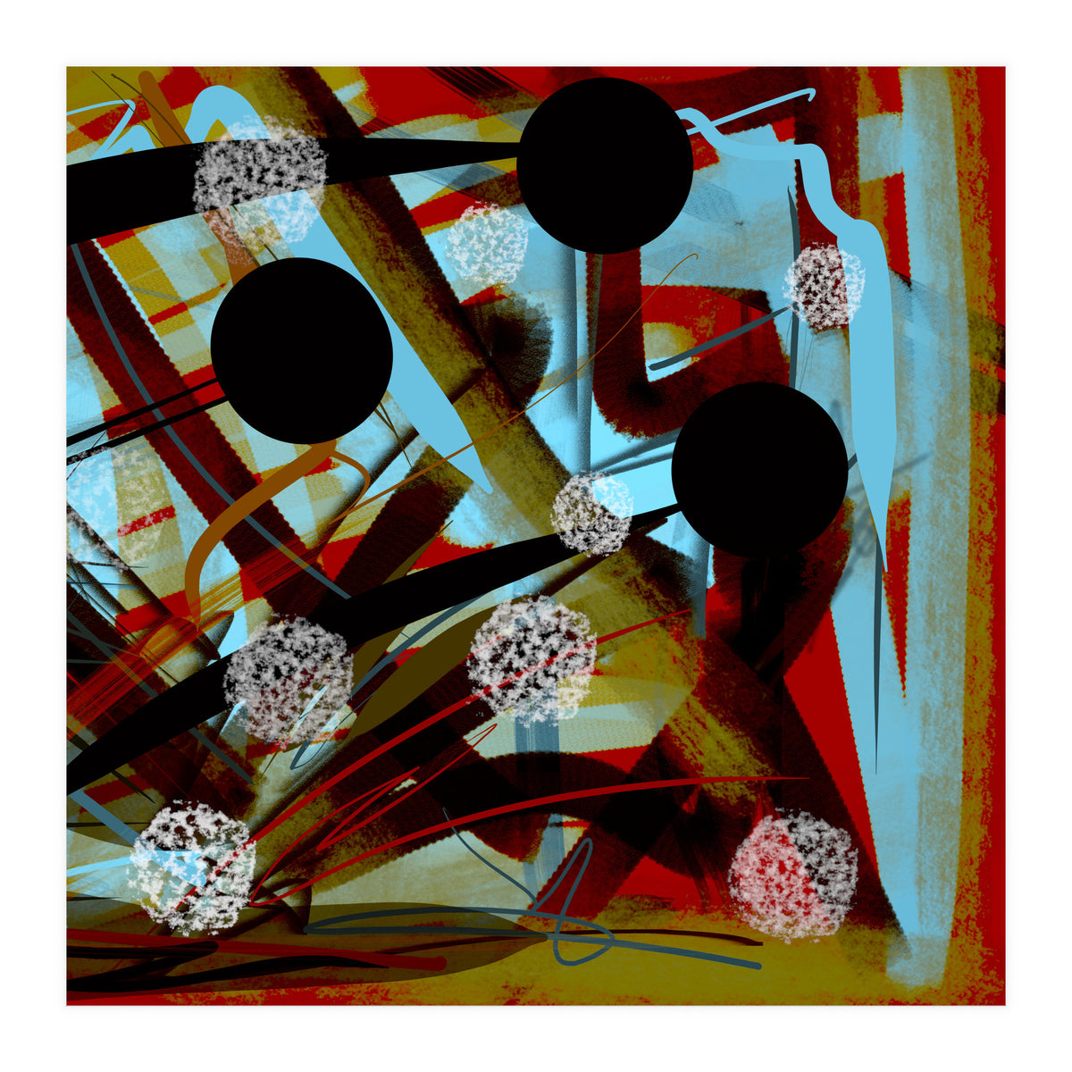 Brown In Sepia With White Drops (Print Only)