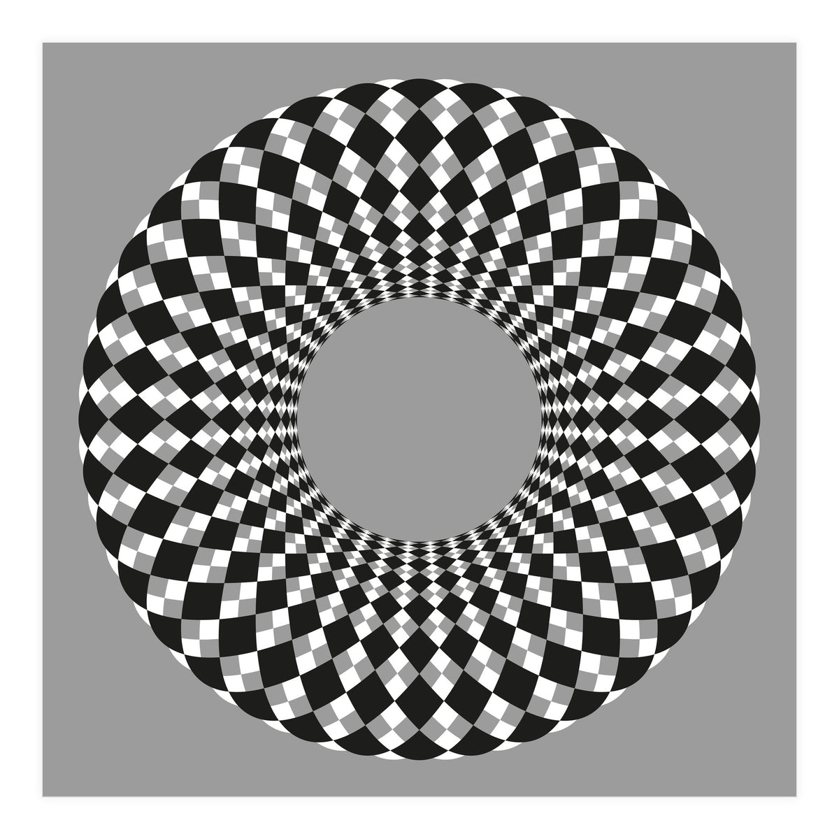 Black and white round (Print Only)