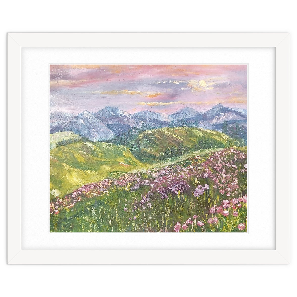 Sunset in the mountains