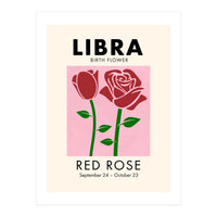 Libra Birth Flower Red Rose (Print Only)