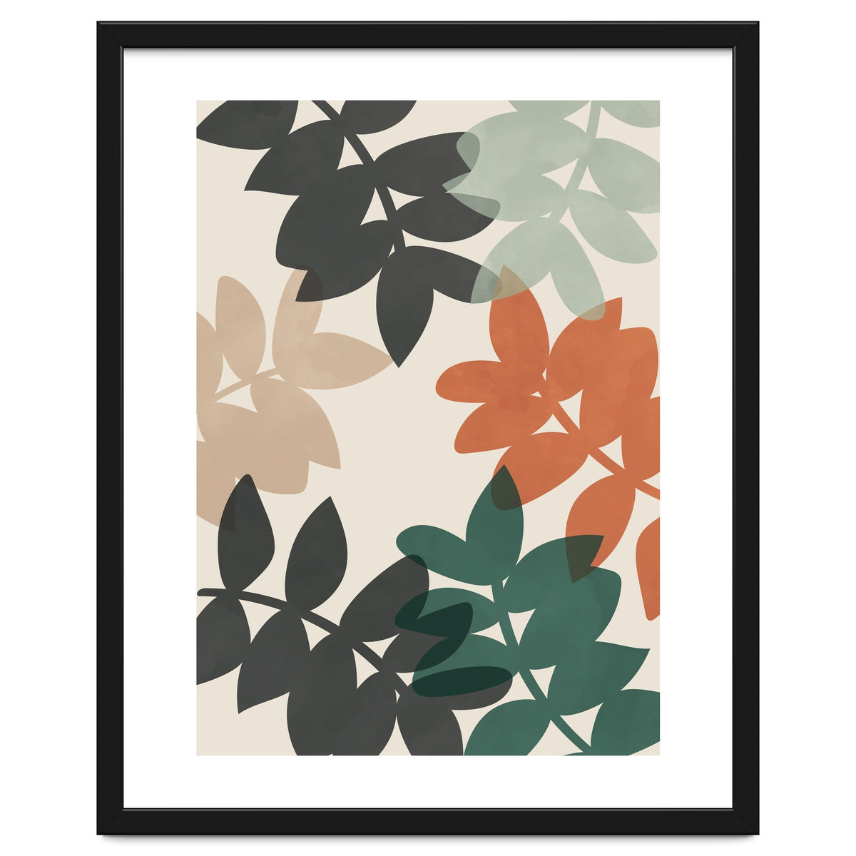 Abstract Colorful Leaves