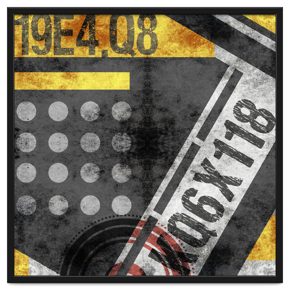 Abstract Industrial Black And Yellow