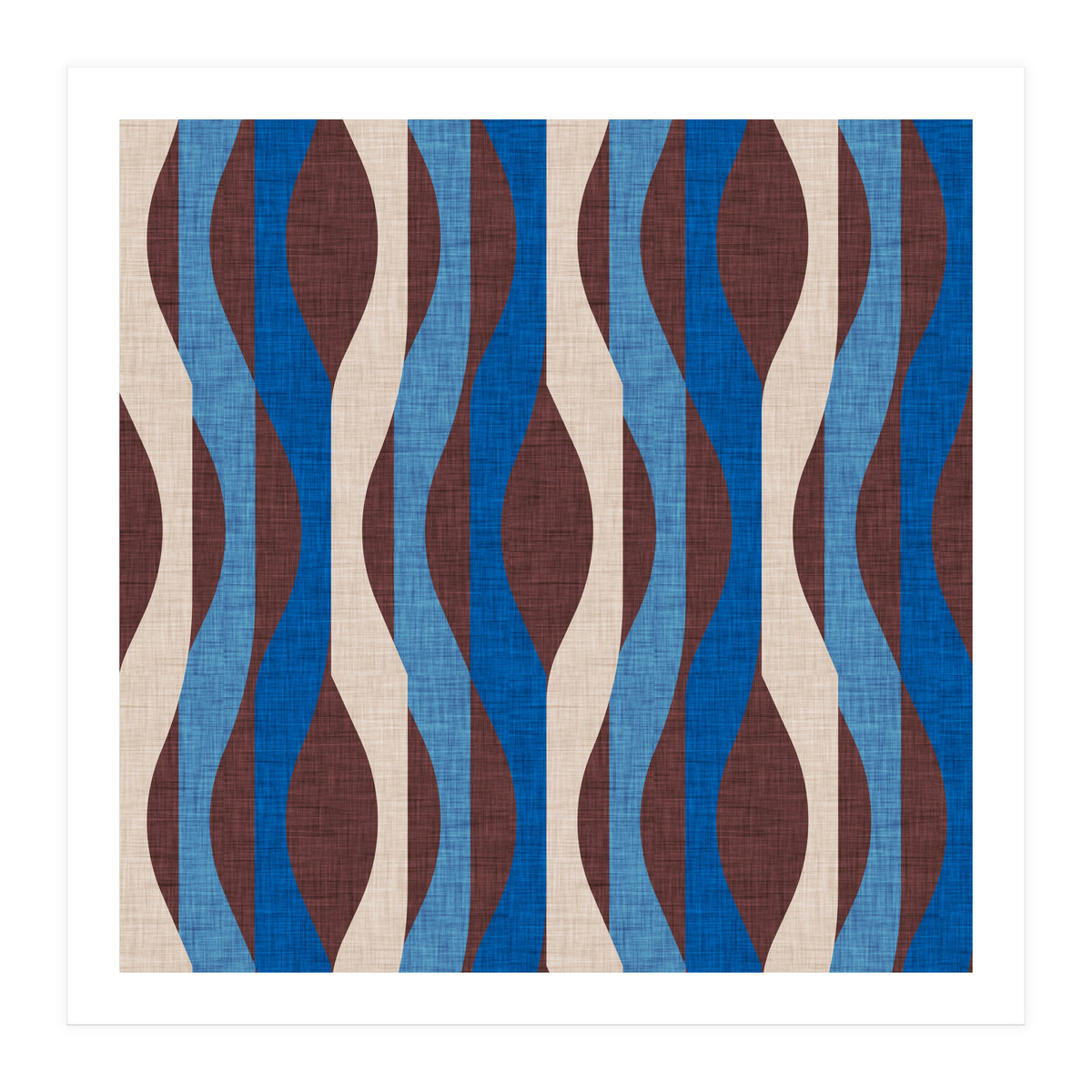 Mod Stripes Blue  (Print Only)