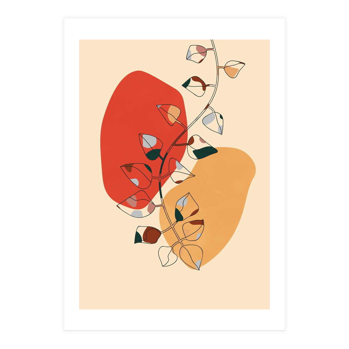 Scandi Modern Botanical Line Drawing (Print Only)