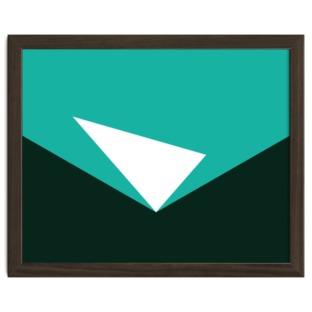 Geometric Shapes No. 57 - turquoise & black