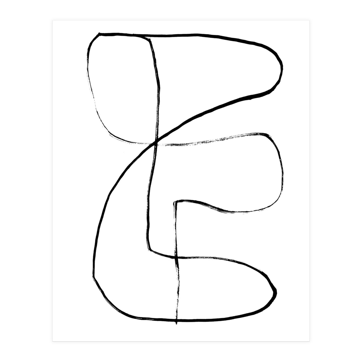 Mid-Century Line Art Print #1 (Print Only)