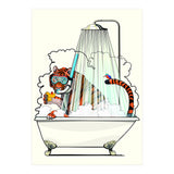 Tiger in the Bath, funny Bathroom Humour (Print Only) thumbnail