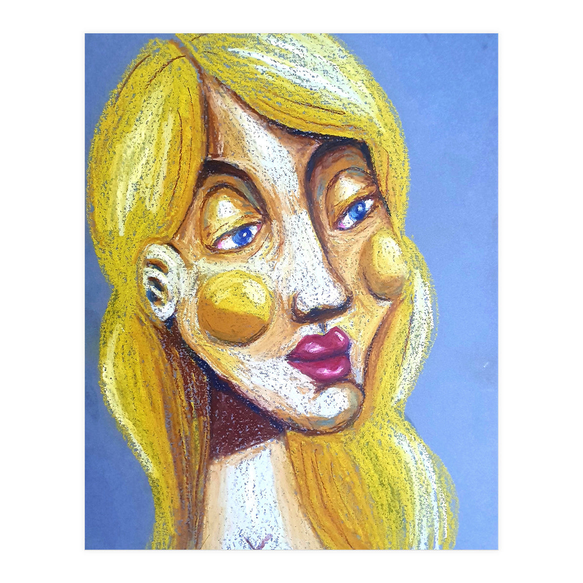 Blond Girl looking left (Print Only)