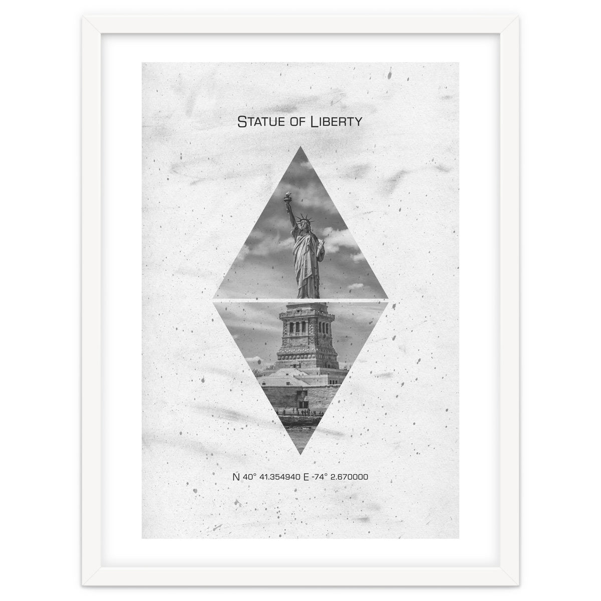 Coordinates NEW YORK CITY Statue of Liberty