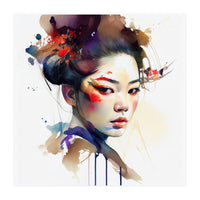 Watercolor Modern Geisha #1 (Print Only)