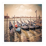Several Gondolas boats, Colorful Italy  (Print Only) thumbnail