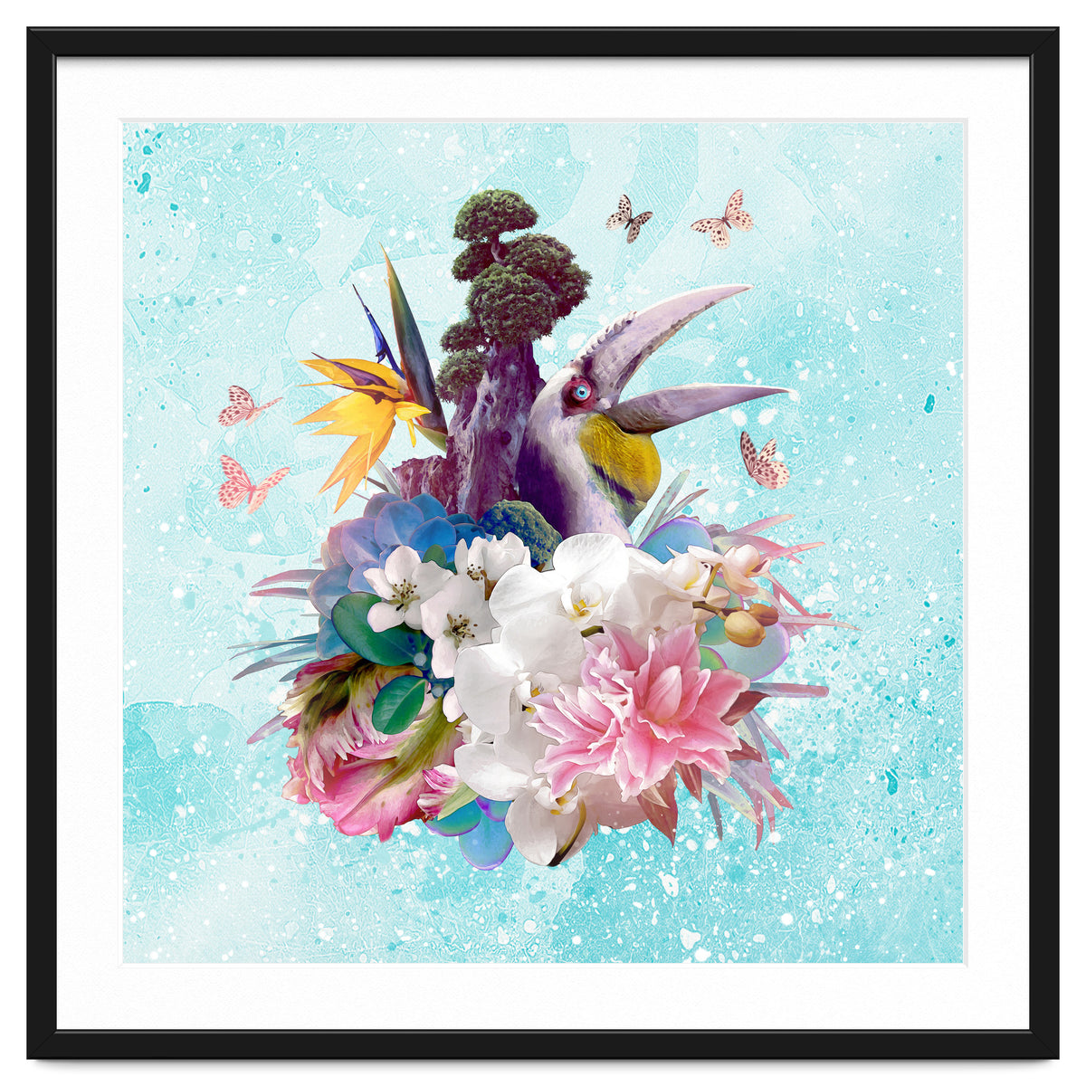 Floral Hornbill Blue