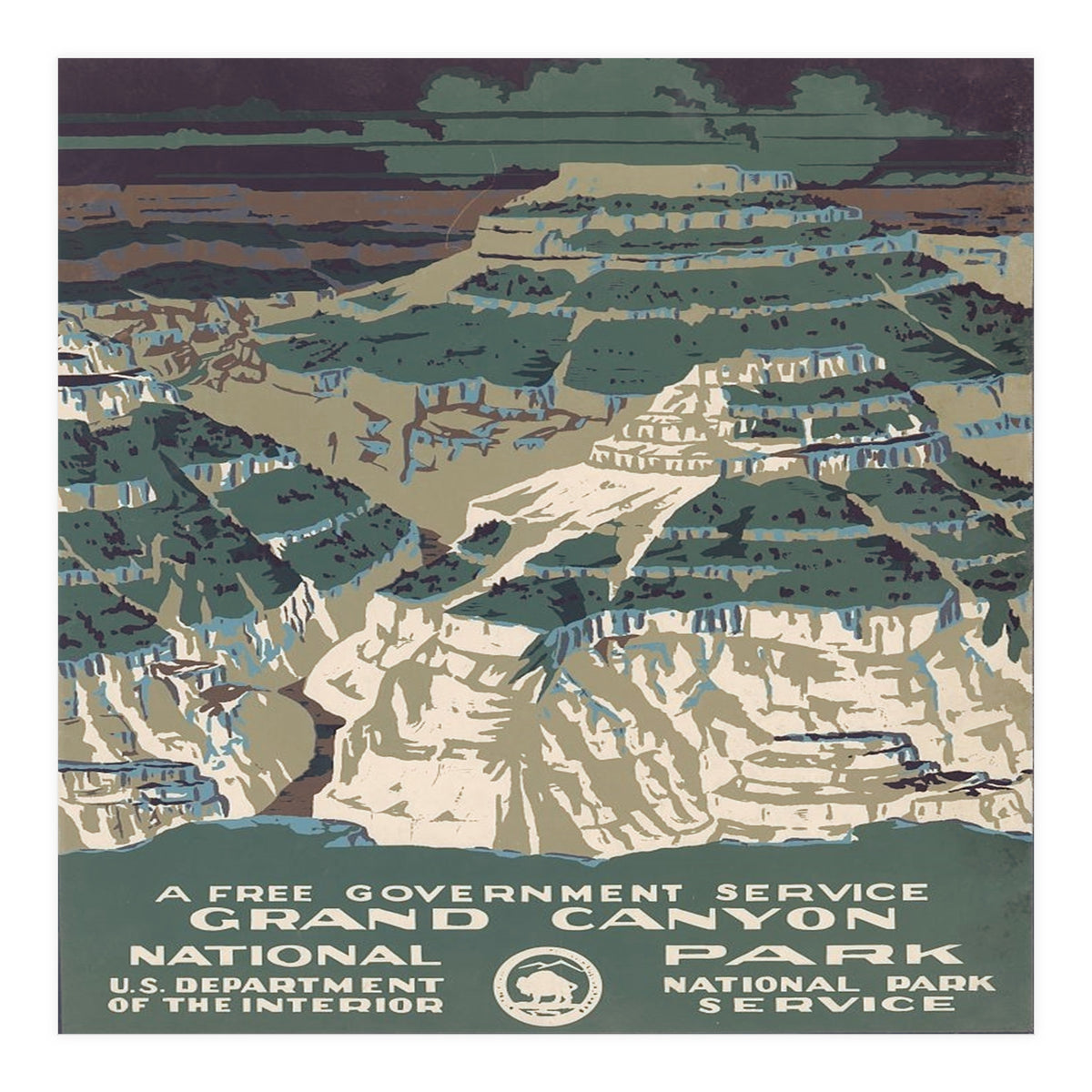 Grand Canyon Vintage Poster  (Print Only)