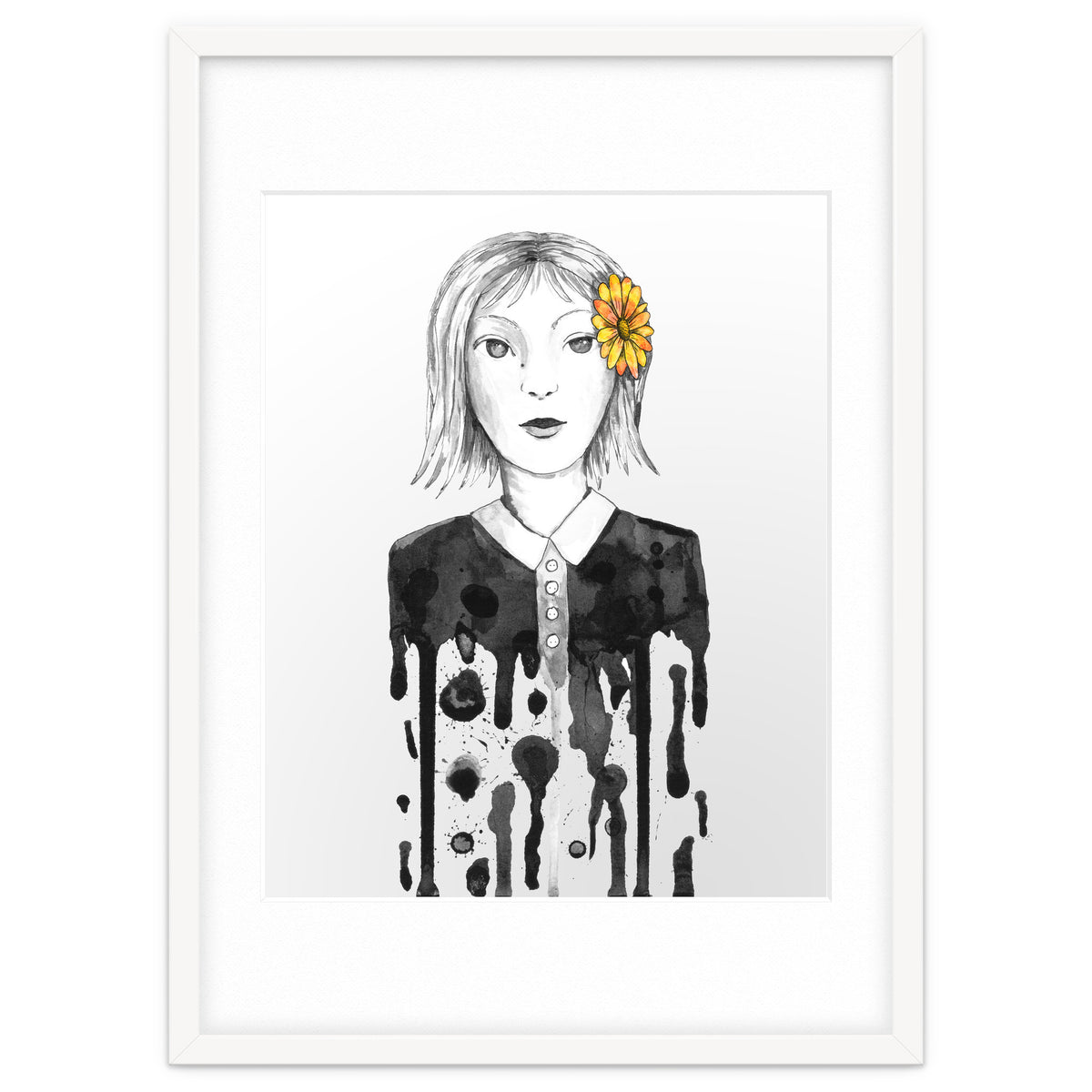 Flower dripping girl