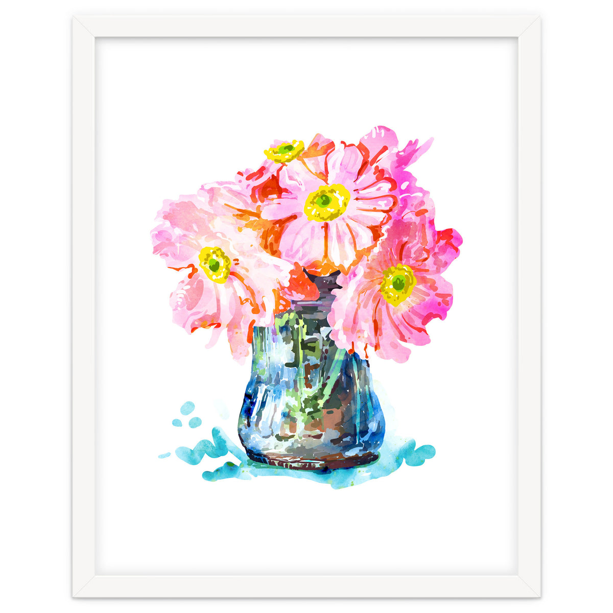 Watercolor Flower Pot